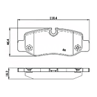 Pastillas Freno Mercedes Benz Vito 2014-2023 Trasero 4