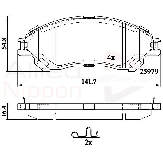 Pastillas Freno ALLIED NIPPON ADB32314