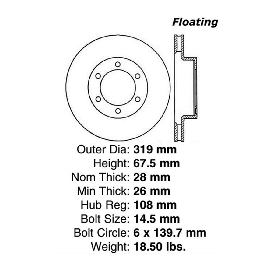 Disco Freno Toyota Tacoma 2005-2015 Delantero 3