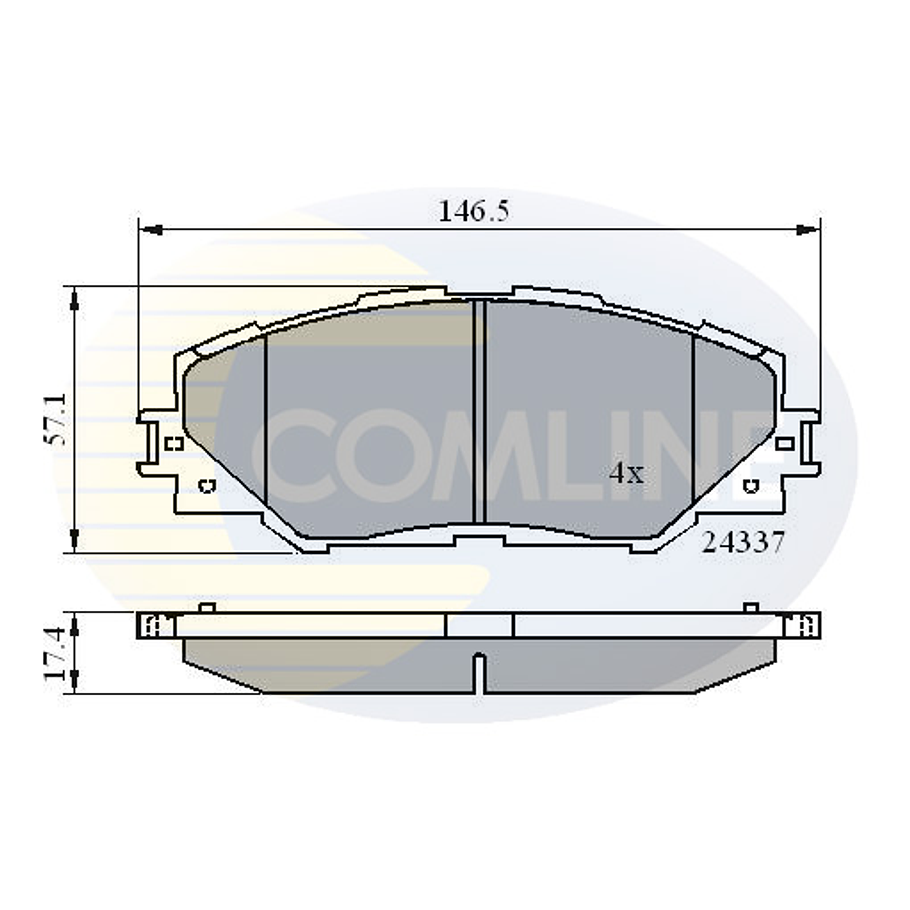 Pastillas Freno Toyota Corolla 2012-2020 Delantero 3