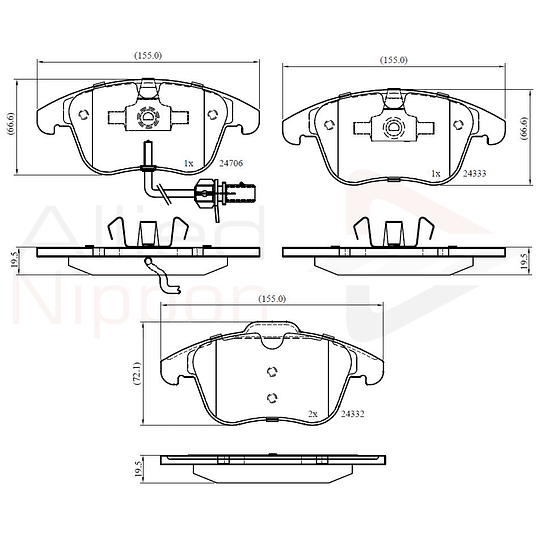 Pastillas Freno ALLIED NIPPON ADB11591