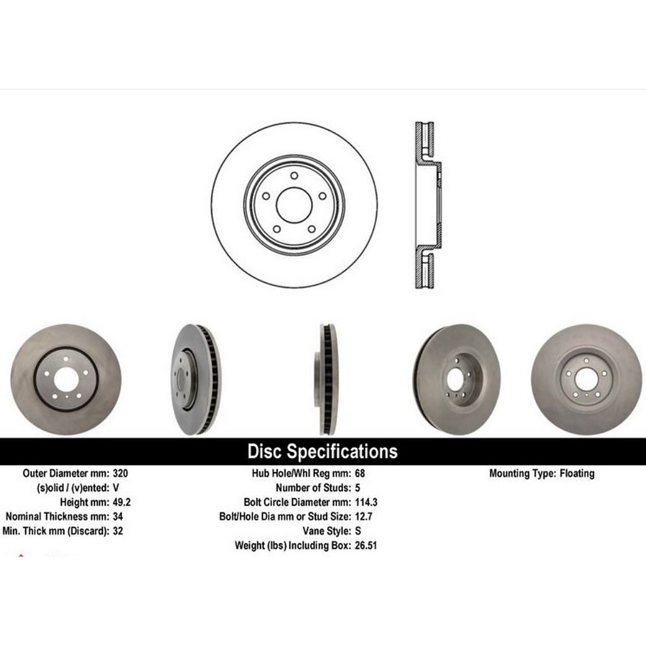 Disco Freno Infiniti FX45 2003-2008 Delantero 3