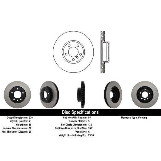 Disco Freno COMLINE ADC1475V