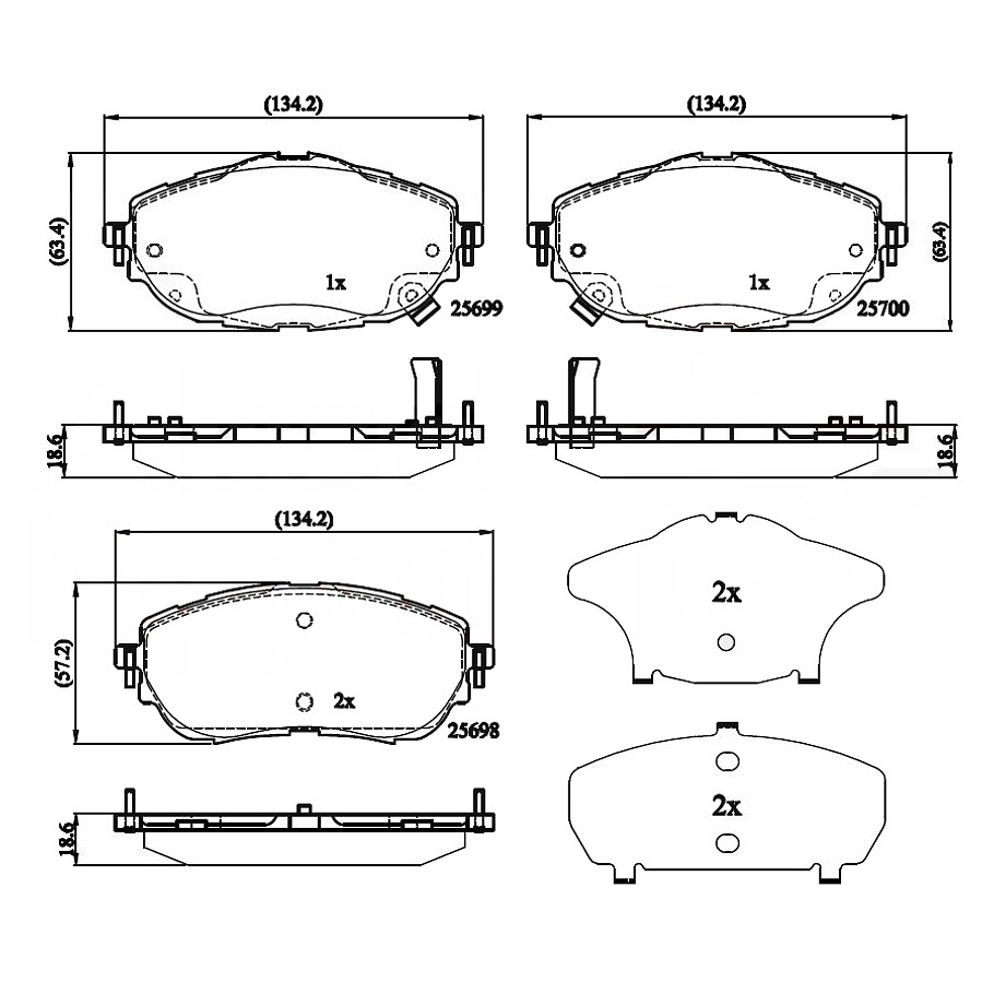Pastillas Freno ALLIED NIPPON ADB32207 2