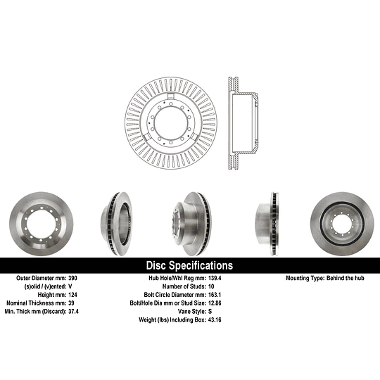 Disco Freno C-TEK 121.67078