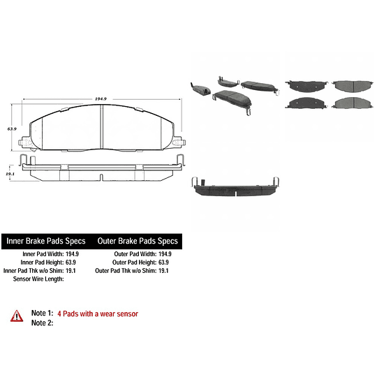 Pastillas Freno Dodge RAM 2009-2019 Trasero