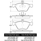Pastillas Freno Mercedes Benz E430 1996-2003 Delantero, Tras 3