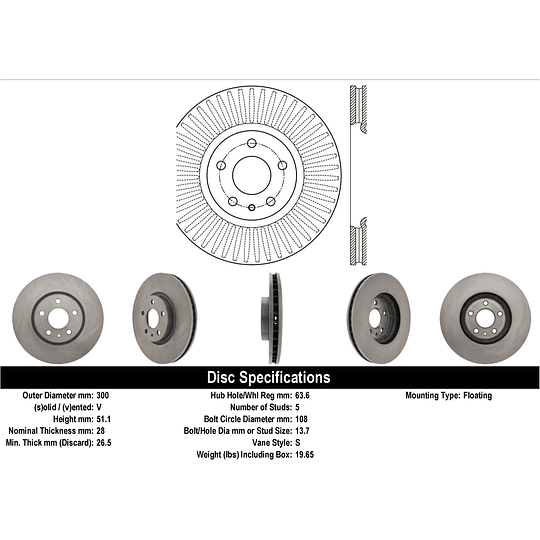Disco Freno POWERSTOP AR85150