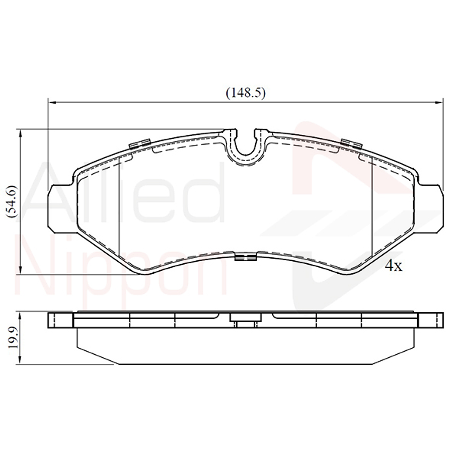 Pastillas Freno Mercedes Benz A220 2018-2023 Trasero 4