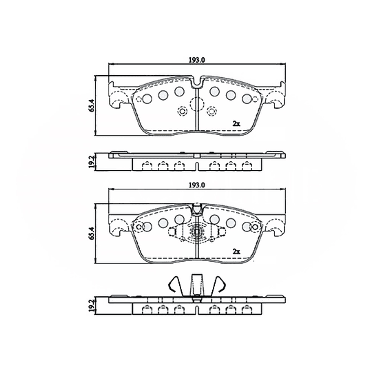 Pastillas Freno Land Rover Range Rover Evoque 2011-2018 Dela