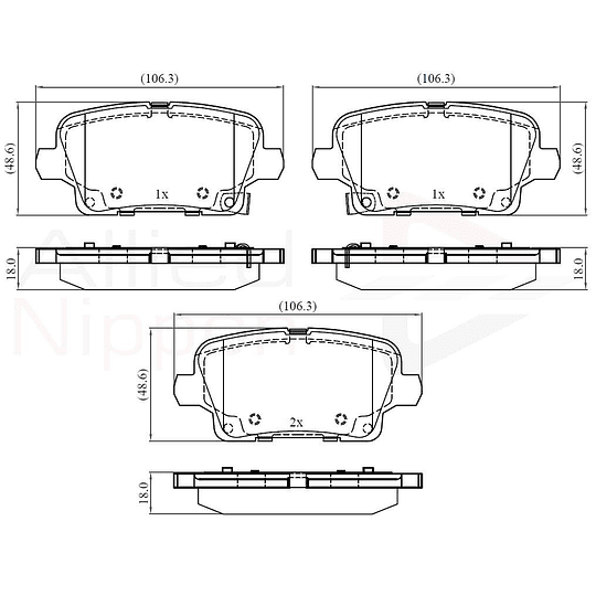Pastillas Freno ALLIED NIPPON ADB32384
