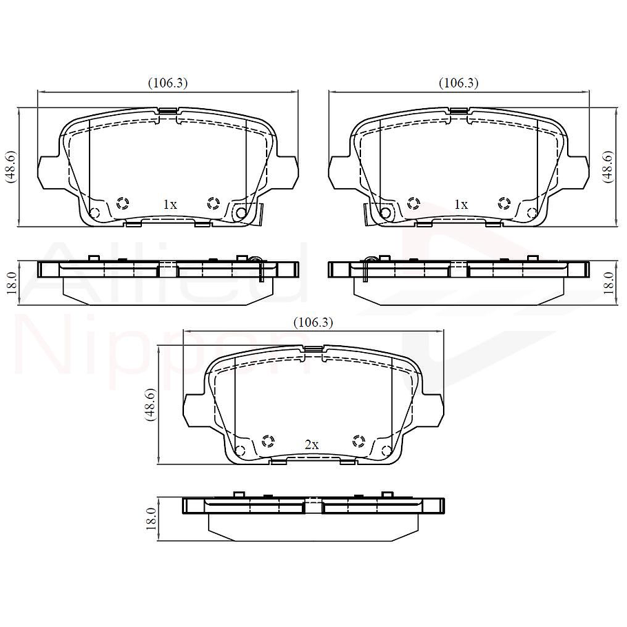 Pastillas Freno ALLIED NIPPON ADB32384 2