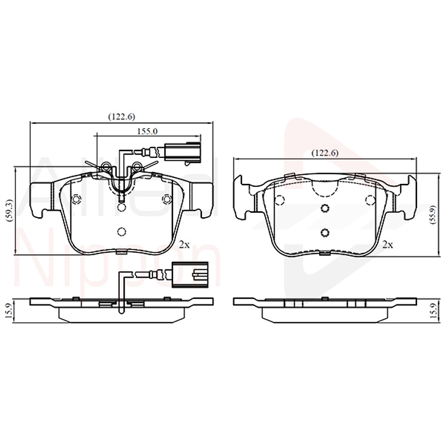 Pastillas Freno Alfa Romeo Stelvio 2017-2023 Trasero 2