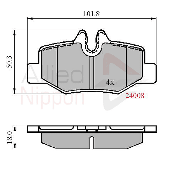 Pastillas Freno ALLIED NIPPON ADB01306