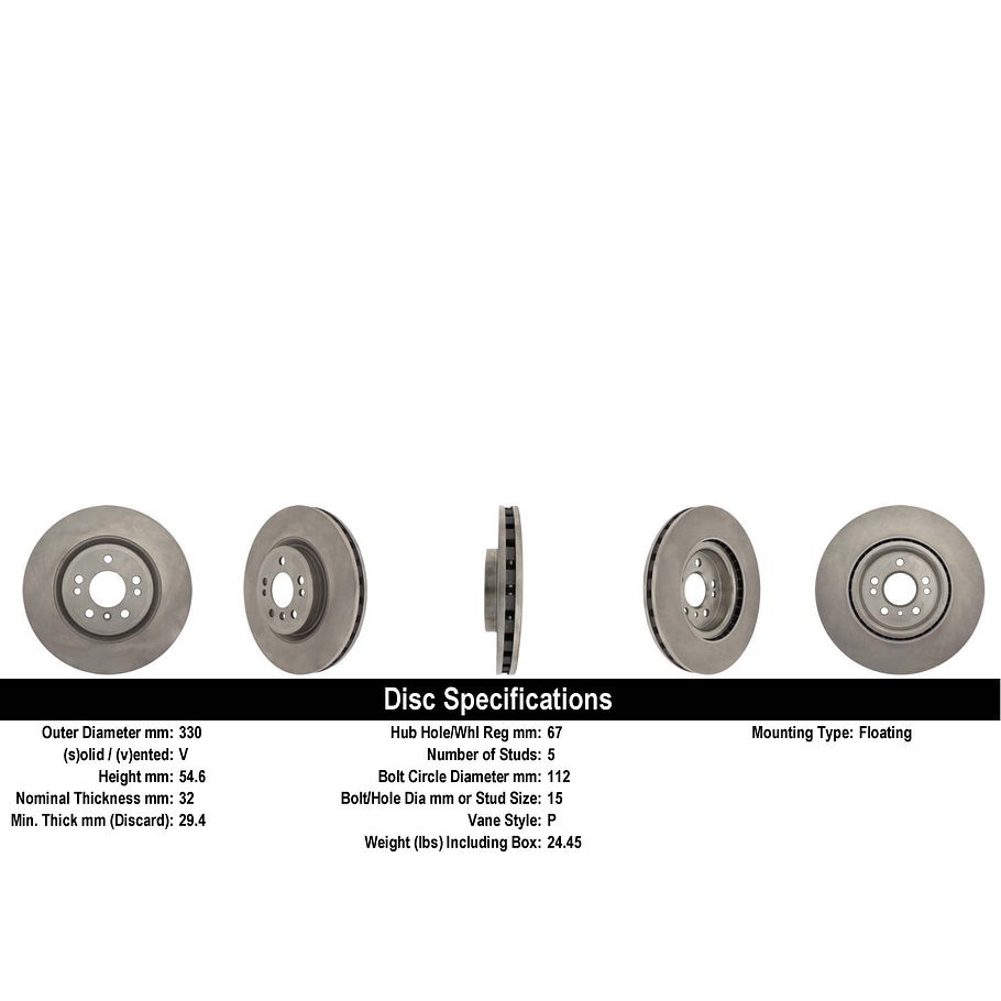 Disco Freno Mercedes Benz GLE320 2012-2019 Delantero 3