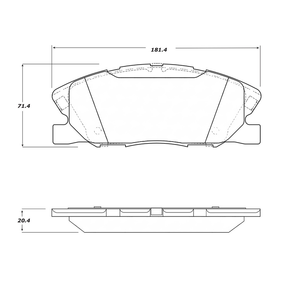 Pastillas Freno Dodge Charger 2011-2023 Delantero 4