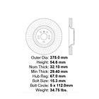 Disco Freno Mercedes Benz GL550 2006-2012 Front 4