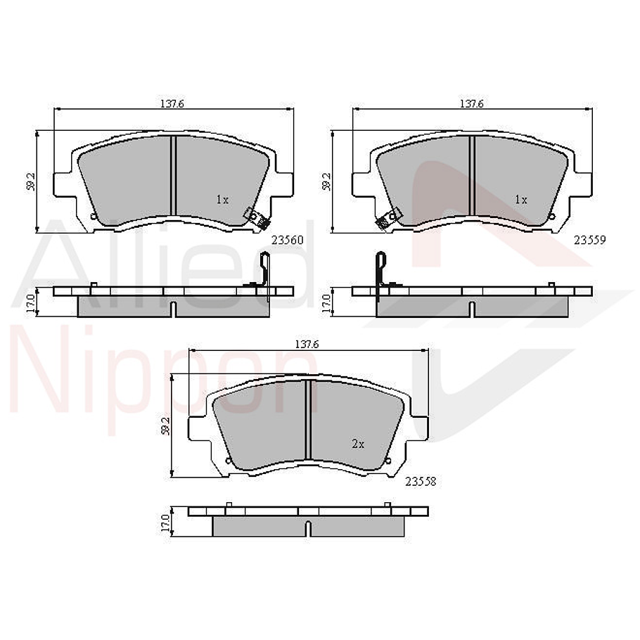 Pastillas Freno ALLIED NIPPON ADB3722 2