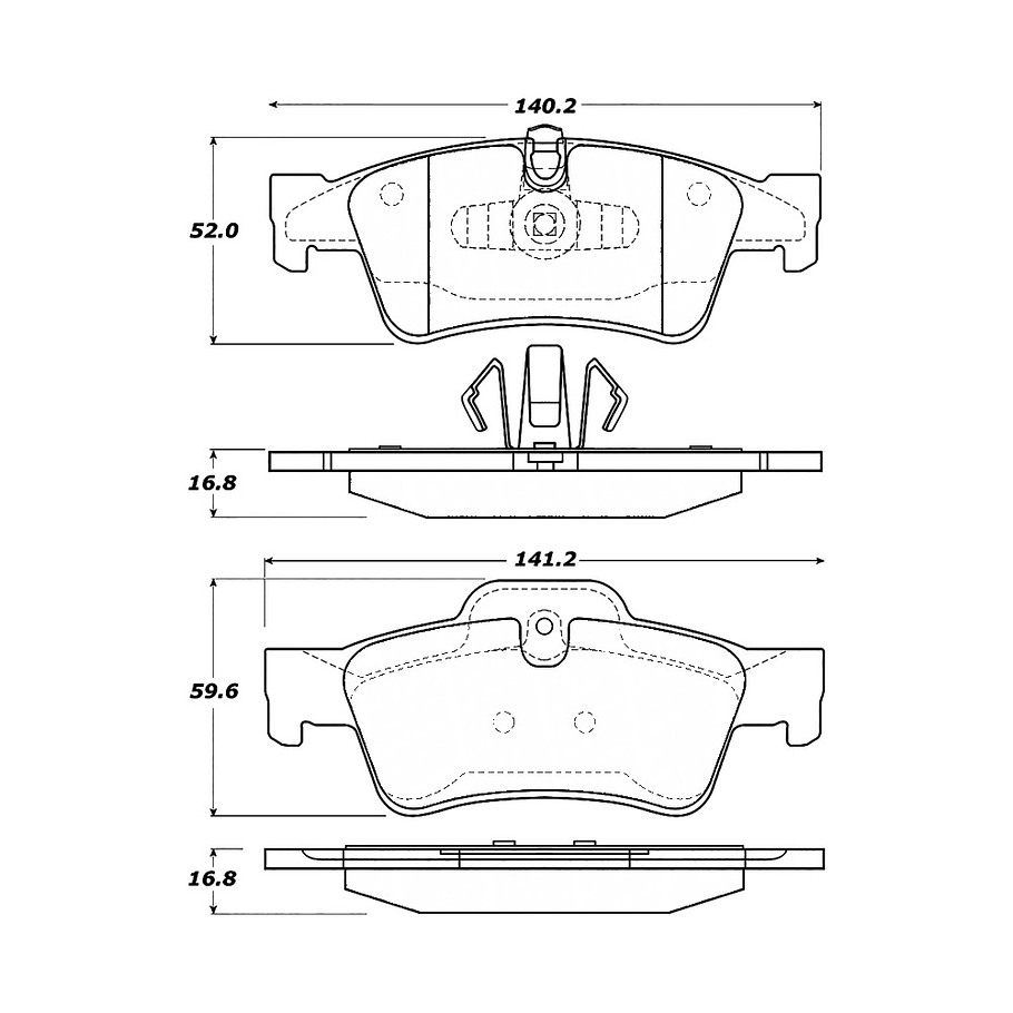 Pastillas Freno Mercedes Benz CLS320 CDI 2005-2010 Trasero 4
