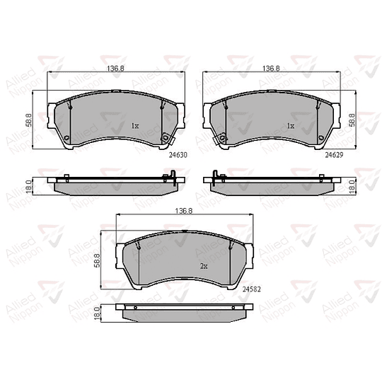 Pastillas Freno ALLIED NIPPON ADB31787