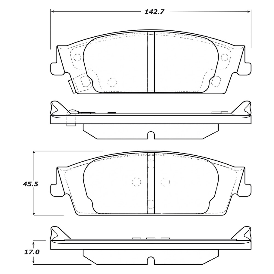 Pastillas Freno Chevrolet Suburban 2015-2020 Delantero 2