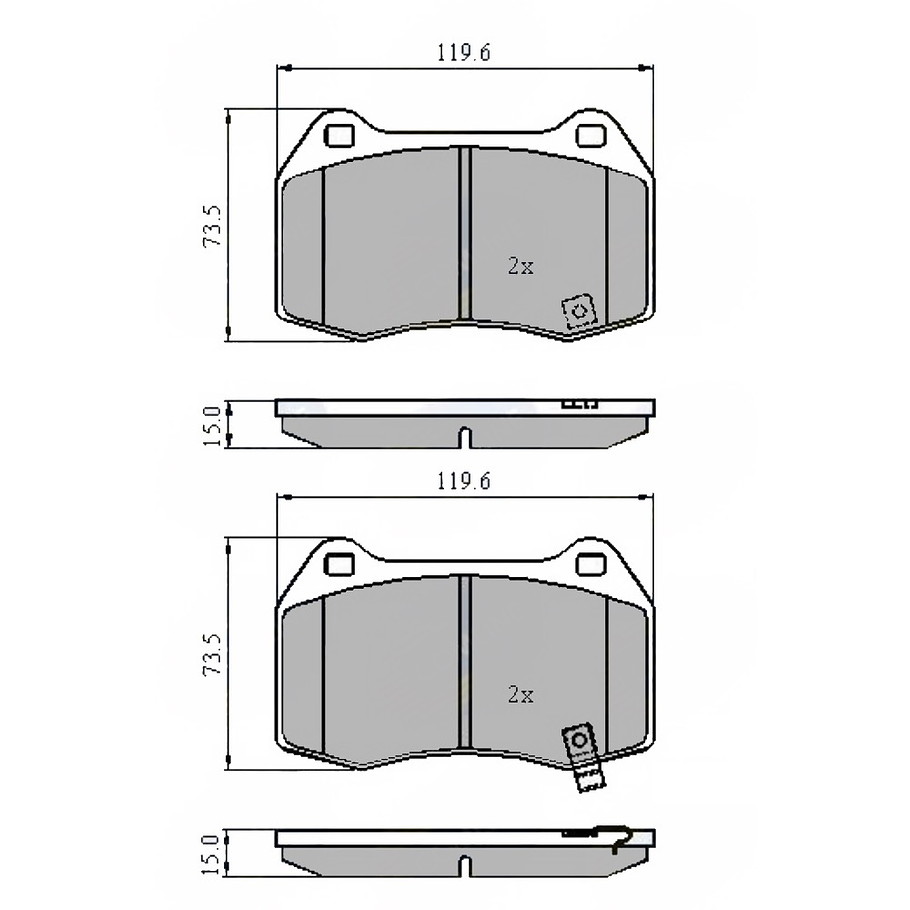 Pastillas Freno ALLIED NIPPON ADB31258 1