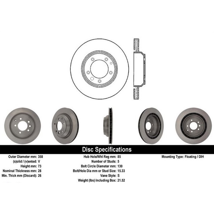 Disco Freno Porsche Cayenne 2003-2010 Trasero 2