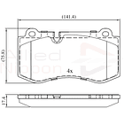 Pastillas Freno Mercedes Benz SL550 2001-2011 Delantero 3