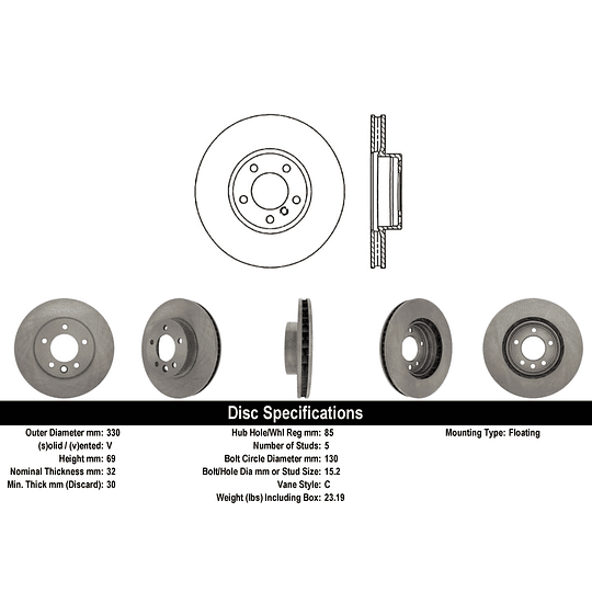 Disco Freno POWERSTOP EBR820