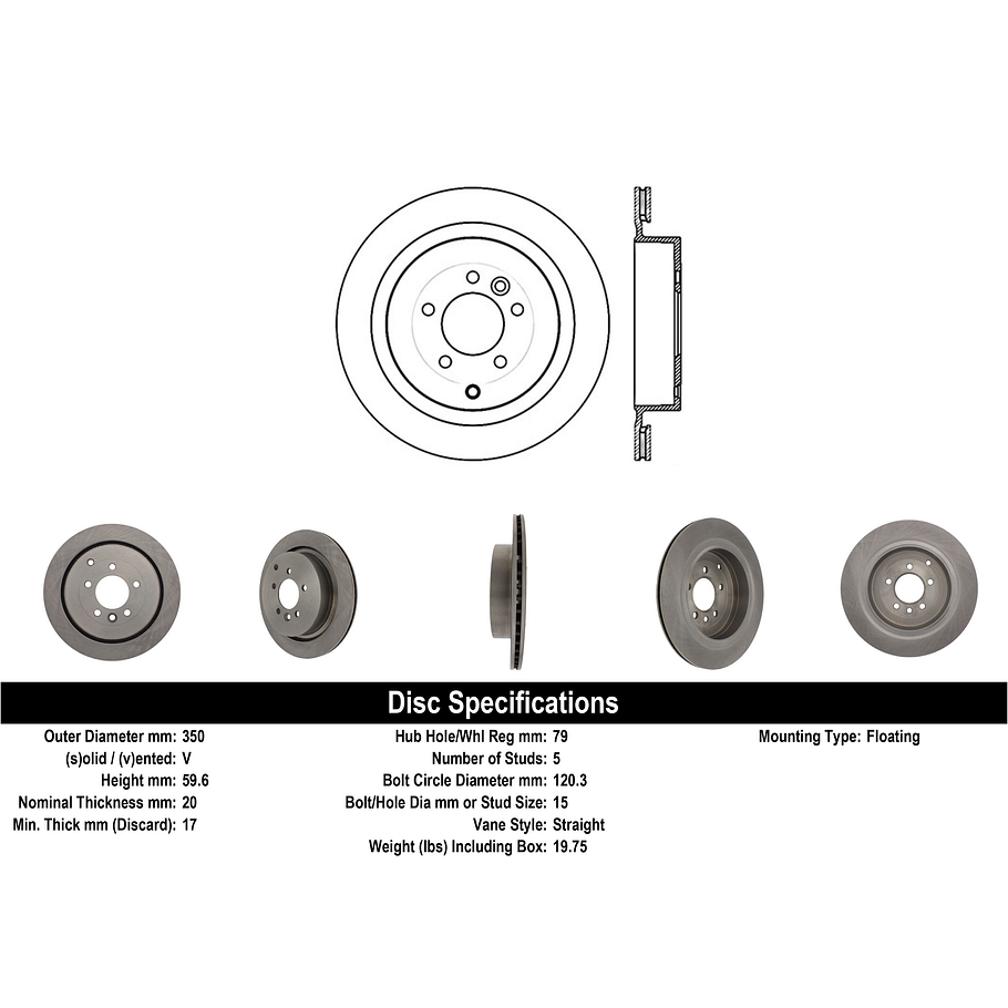Disco Freno MOTAQUIP LVBD1194Z 1