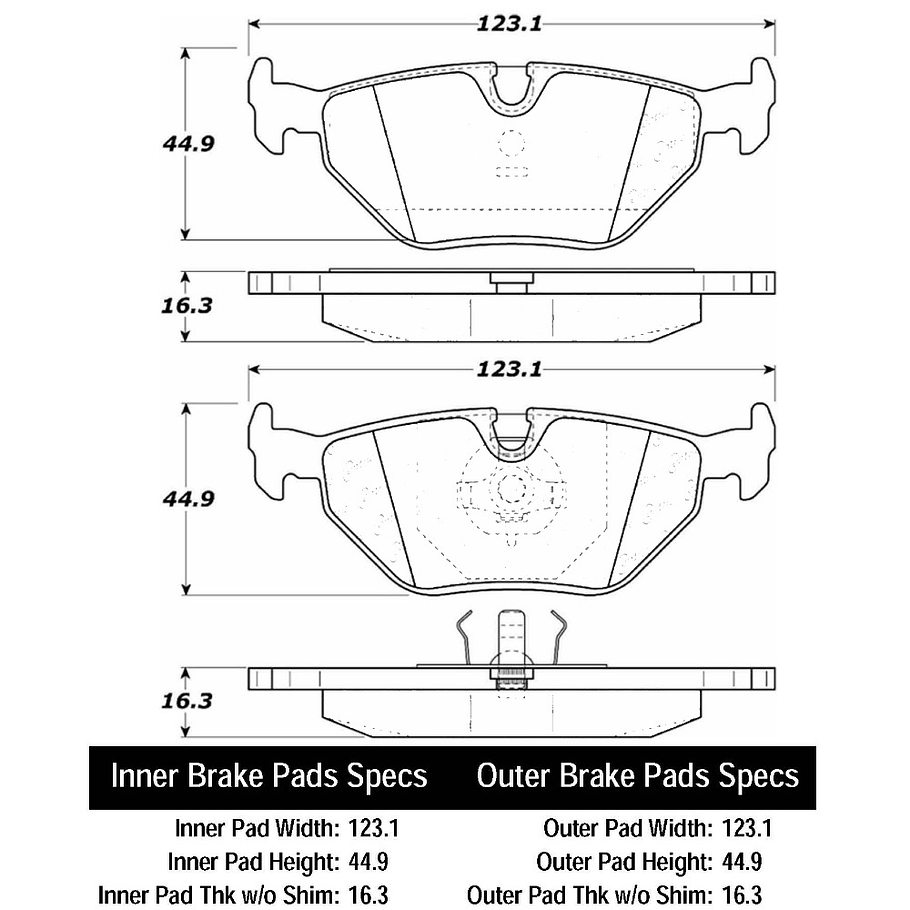 Pastillas Freno BMW 730i 1986-1994 Trasero 4