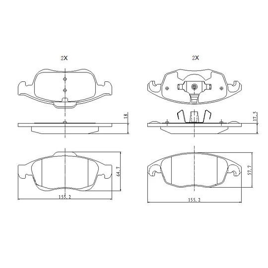 Pastillas Freno Citroën Berlingo 2009-2018 Delantero