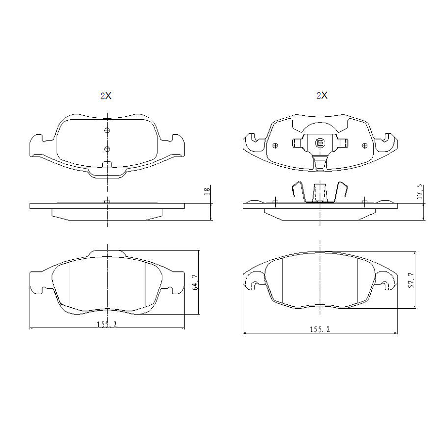 Pastillas Freno Citroën DS4 2010-2015 Delantero 3