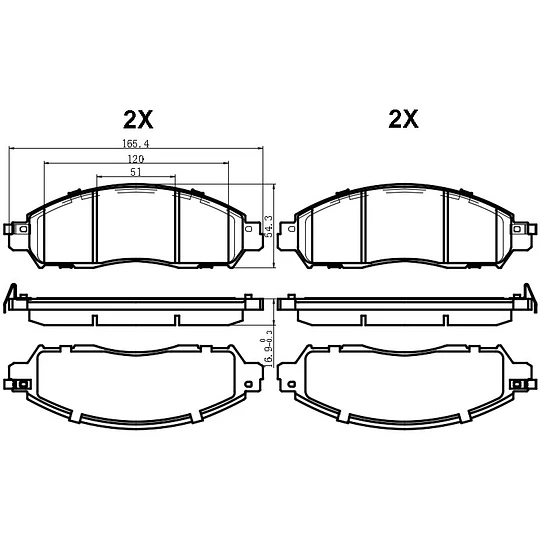 Pastillas Freno Nissan NP300 2005-2020 Delantero