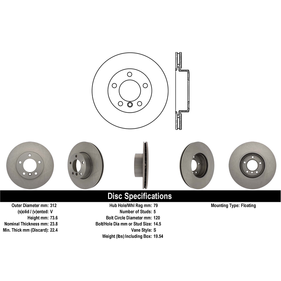Disco Freno BMW 428i Gran Coupe 2014-2020 Delantero 3