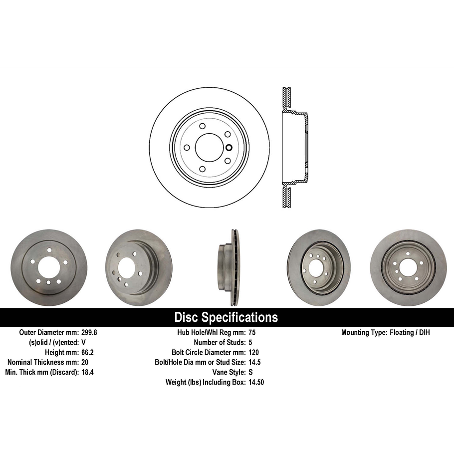 Disco Freno BMW 328 Touring 2004-2013 Trasero 3