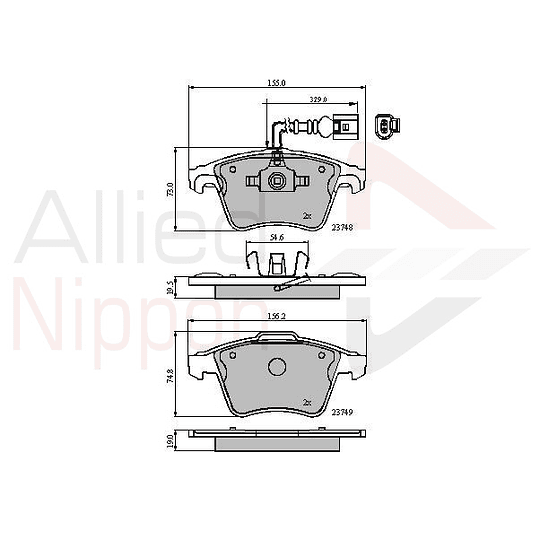 Pastillas Freno ALLIED NIPPON ADB11311