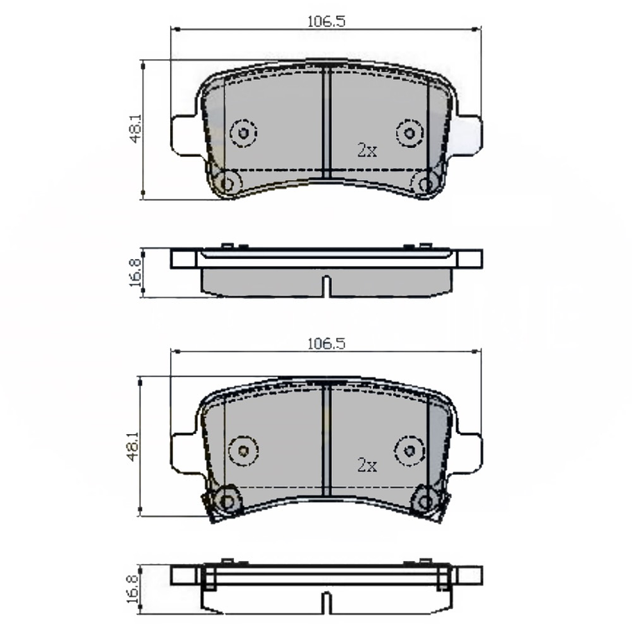 Pastillas Freno Cadillac XTS 2013-2019 Trasero 3