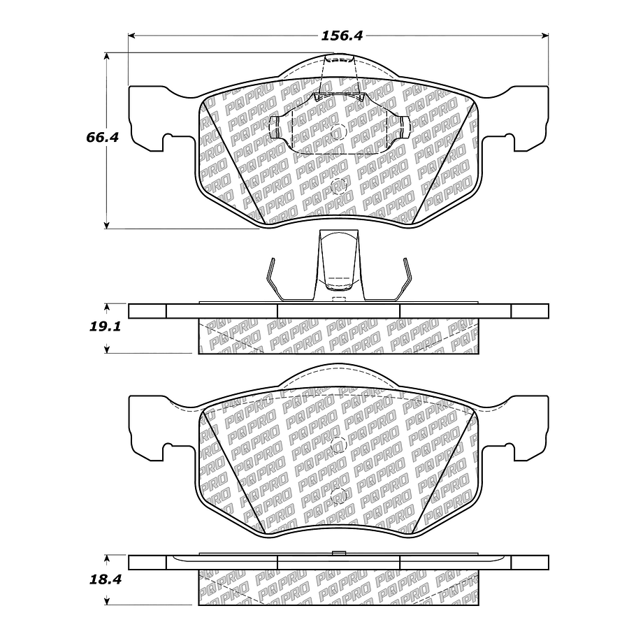 Pastillas Freno Lincoln MKZ 2006-2012 Trasero 4