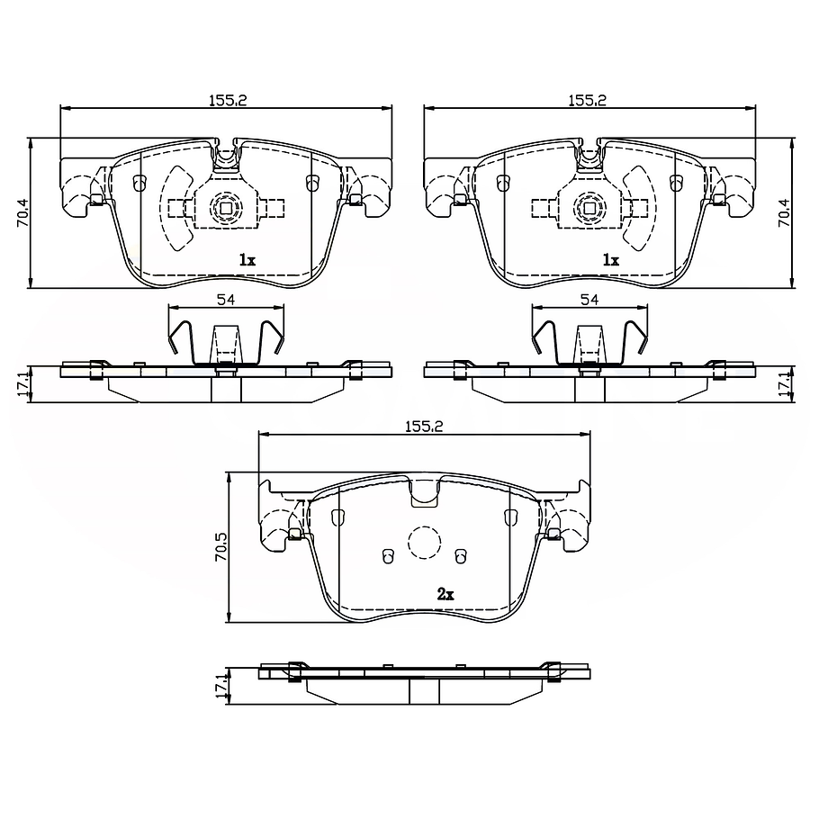 Pastillas Freno Peugeot 5008 2017-2023 Delantero 3