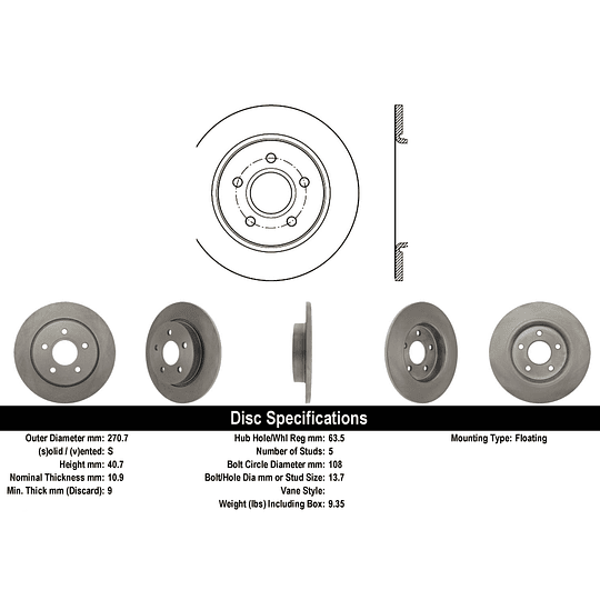 Disco Freno COMLINE ADC1247