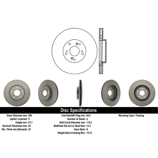 Disco Freno COMLINE ADC0575V