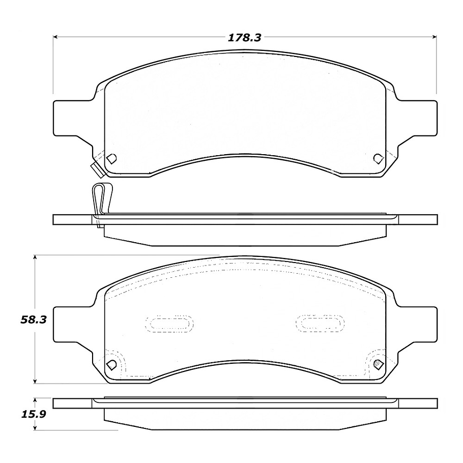 Pastillas Freno Buick Enclave 2008-2017 Delantero 2