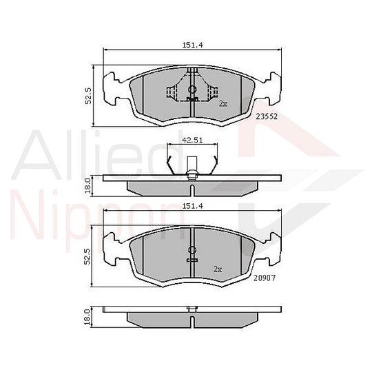 Pastillas Freno ALLIED NIPPON ADB0201
