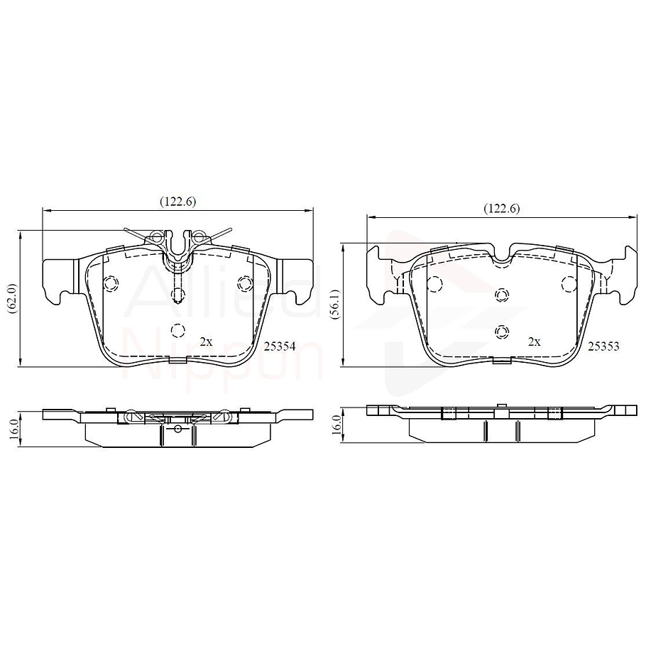 Pastillas Freno Mercedes Benz C400 2015-2021 Trasero 4