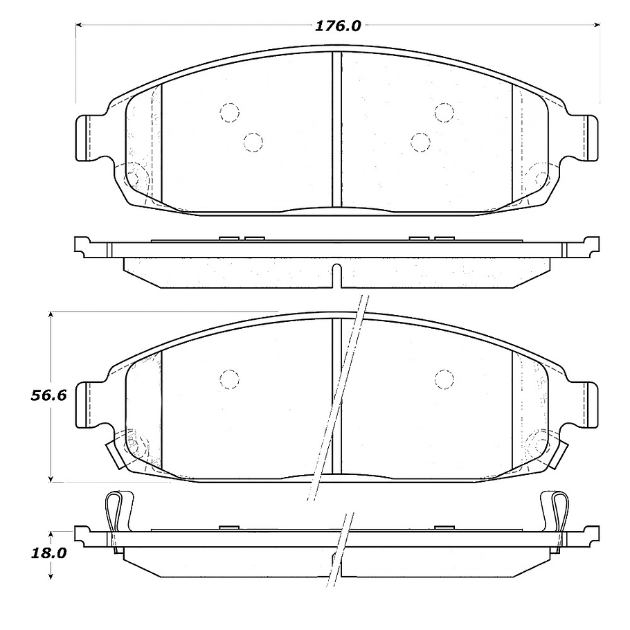 Pastillas Freno Jeep Commander 2006-2010 Delantero 3