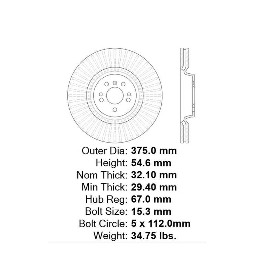 Disco Freno Mercedes Benz GL500 2006-2012 Front 4