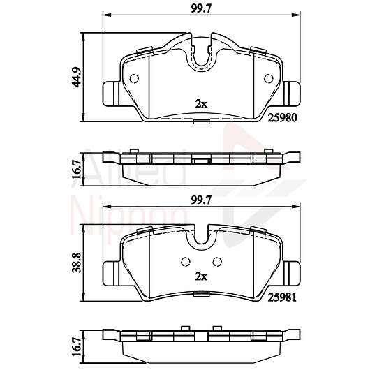 Pastillas Freno ALLIED NIPPON ADB02262