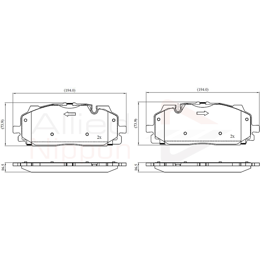 Pastillas Freno Audi A7 Quattro / A7 2018-2023 Delantero 3