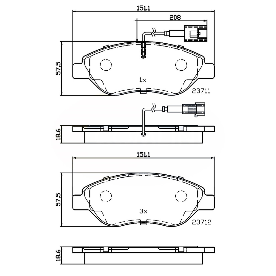 Pastillas Freno Fiat Stilo 2001-2010 Delantero 4